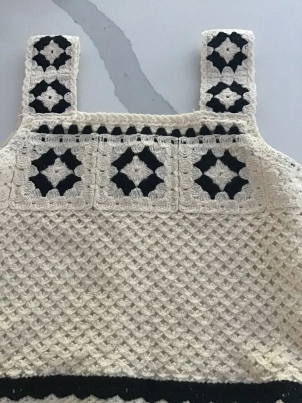 Btween crochet 2 piece short set , Ivory, Size Toddler Girl 2T